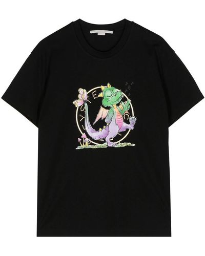 Stella McCartney Year Of The Dragon-print T-shirt - Black