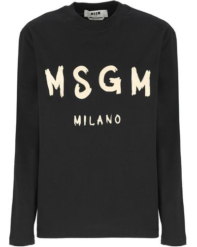 MSGM T-shirts And Polos Black