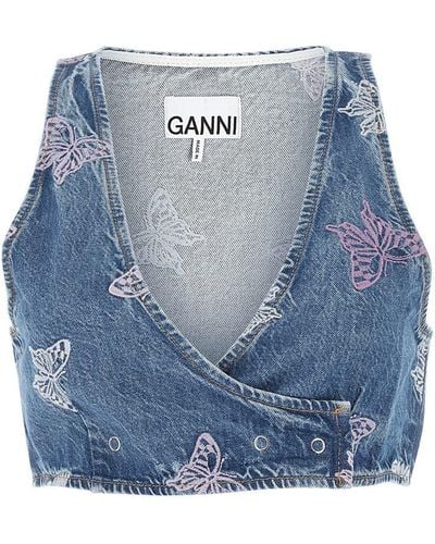 Ganni T-shirt-34t - Blue