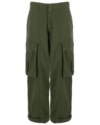 FRAME Cargo Trousers With Patch Pokets - Green