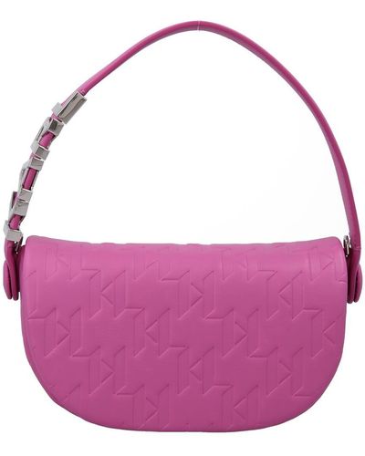 Karl Lagerfeld 'K/Swing Sm Baguette' Handbag - Purple