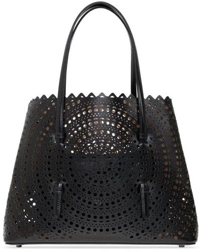 Alaïa Mina 32 Tote Bag - Black