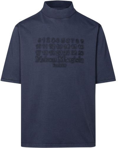 Maison Margiela Cotton T-Shirt - Blue