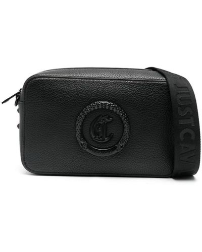 Just Cavalli Range New Logo Messenger Bag - Black