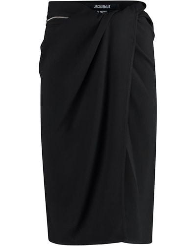 Jacquemus Bodri Midi Skirt - Black