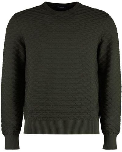 Drumohr Cotton Long Sleeve Sweater - Black