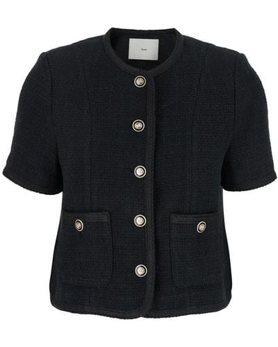 DUNST Summer Tweed Jacket - Black