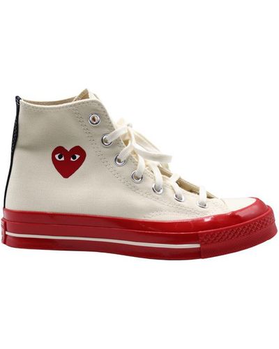 COMME DES GARÇONS PLAY Red Sun Chuck 70 In White Shoes