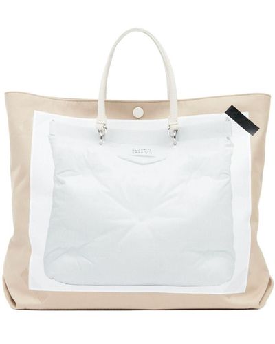 Maison Margiela Glam Slam Trompe L'Oeil-Print Tote Bag - White