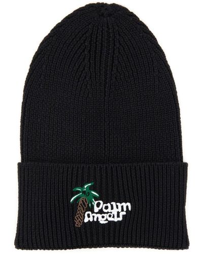 Palm Angels Beanie Hat - Black