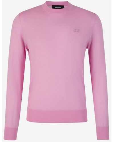 DSquared² Logo Wool Sweater - Pink