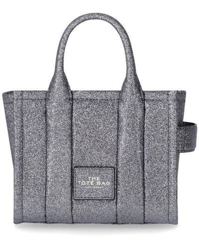 Marc Jacobs The Galactic Glitter Crossbody Tote Silver Bag - Gray