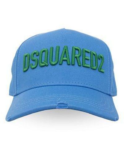 DSquared² Embroidered Cotton Baseball Cap - Blue