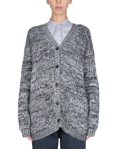 Aspesi Virgin Wool Oversized Cardigan - Grey