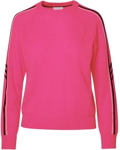 Brodie Cashmere Fuchsia Cashmere Sweater - Pink