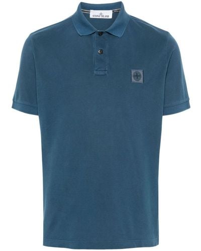 Stone Island Polo Shirt With Logo - Blue