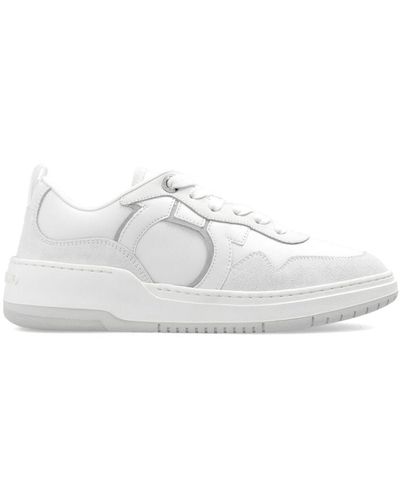 Ferragamo Gancini Leather Sneakers - White