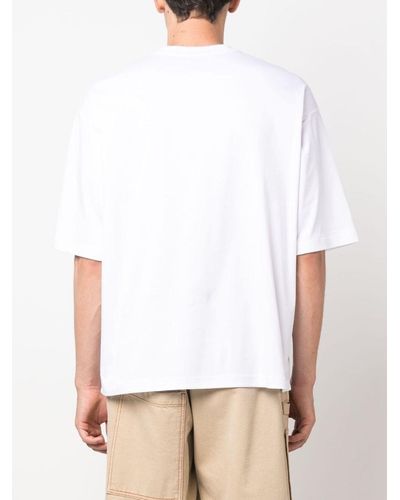 Lanvin Curb Embroidered Cotton T-shirt - White