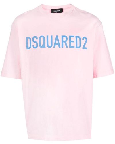 DSquared² Logo-print Cotton T-shirt - Pink