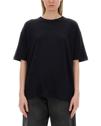 YMC Cotton And Linen T-Shirt - Black