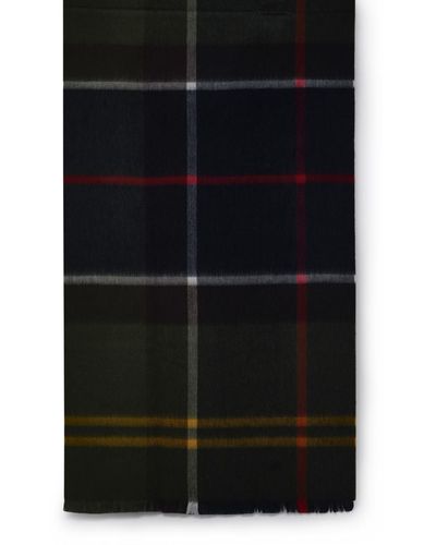Barbour 'rosefield' Multicolor Wool Scarf - Black