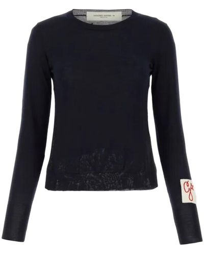 Golden Goose Black Wool Sweater - Blue