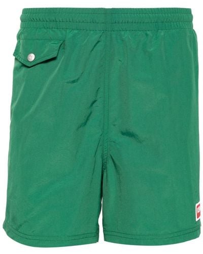 KENZO Logo Swim Shorts - Green