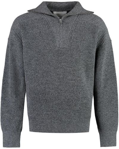 Isabel Marant Benny Wool Turtleneck Sweater - Gray