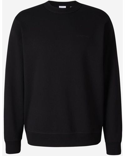 Burberry Ekd Check Cotton Sweatshirt - Black