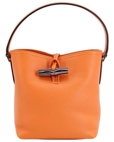 Longchamp Small Roseau Bag - Orange