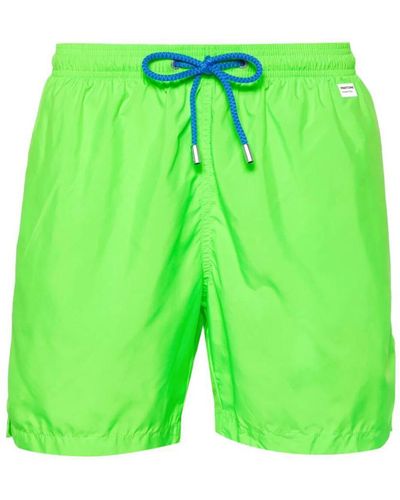 Mc2 Saint Barth X Pantonetm Drawstring-waist Swim Shorts - Green