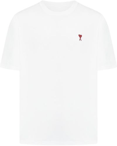 Ami Paris White T Shirt With Logo