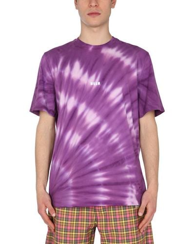 MSGM Crew Neck T-shirt - Purple