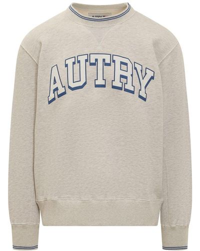 Autry Crew-Neck Sweatshirt With Logo - Gray