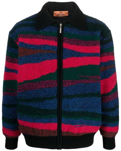 Missoni Fleece-texture Zip-fastening Jacket - Black