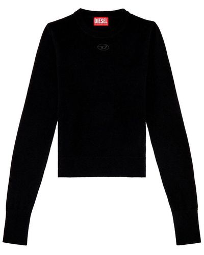 DIESEL M-areesax Logo-plaque Sweater - Black