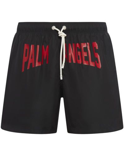 Palm Angels Swim Shorts Swimwear - Black