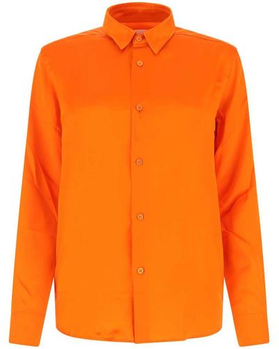 Ami Paris Satin Shirt - Orange