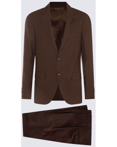 Lardini Brown Wool Suits