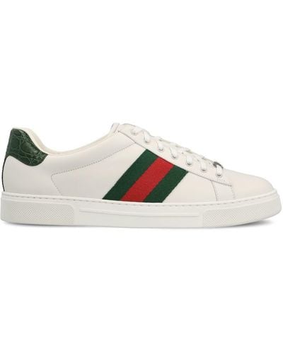 Gucci Ace Sneaker With Web - White