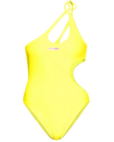 Chiara Ferragni Eyelike Patch One-piece Swimsuit - Yellow