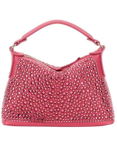 Liu Jo Mini Hobo Bag With Rhinestones - Pink