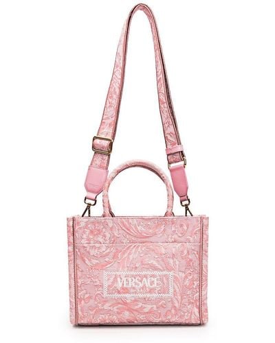 Versace Athena Barocco Small Tote Bag - Pink