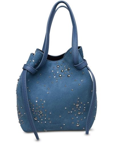 Yuzefi Light Blue Suede Bag