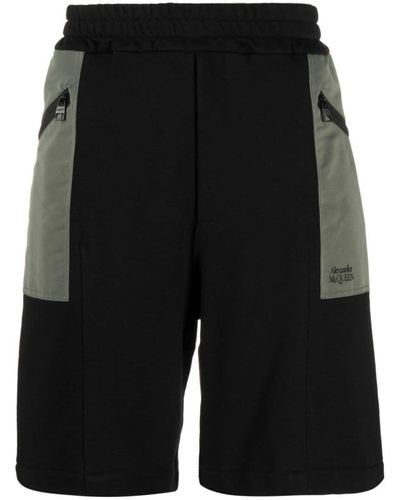 Alexander McQueen Organic Cotton Shorts - Black