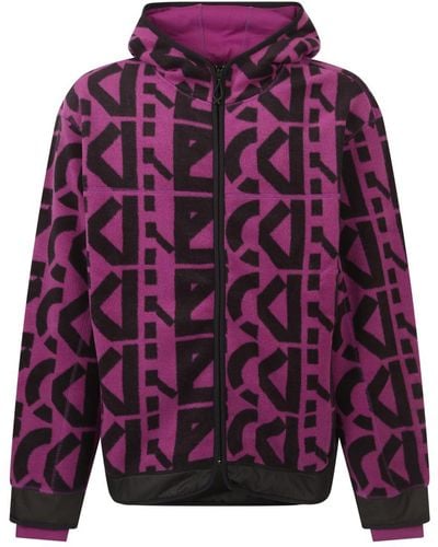 KENZO Cotton Sweatshirt With Zipper - Purple