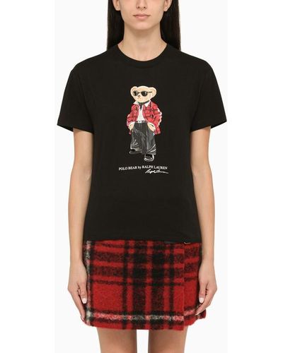 Polo Ralph Lauren Holiday Bear Cotton-jersey T-shirt - Black