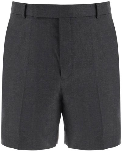 Thom Browne Light Wool Tailoring Shorts - Gray