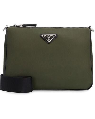 Prada Re-Nylon Messenger Bag - Green