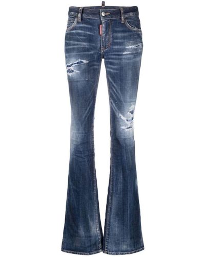 DSquared² Flared Denim Jeans - Blue